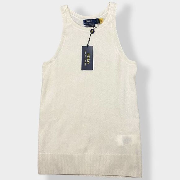 Polo Ralph Lauren Womens Cashmere Sleeveless Tank Top Sweater size Medium New - Picture 1 of 10